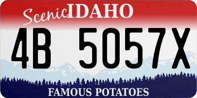 ID license plate 4B5057X