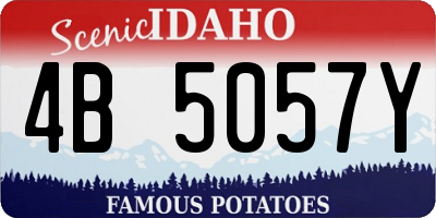 ID license plate 4B5057Y
