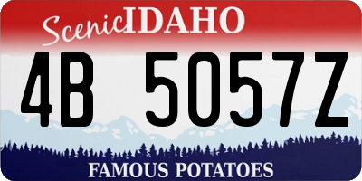 ID license plate 4B5057Z