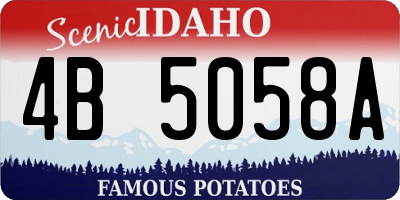 ID license plate 4B5058A