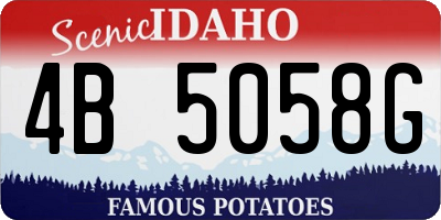 ID license plate 4B5058G