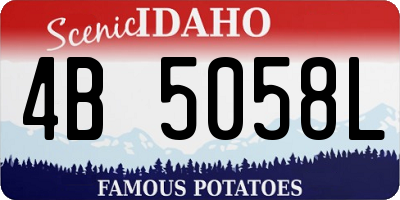 ID license plate 4B5058L