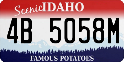 ID license plate 4B5058M