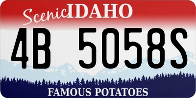 ID license plate 4B5058S