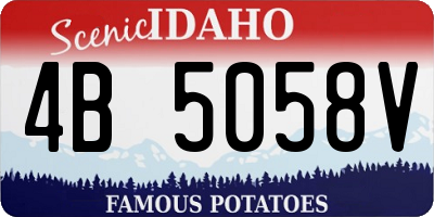 ID license plate 4B5058V