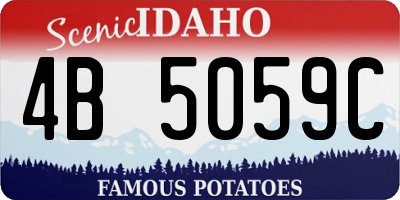 ID license plate 4B5059C