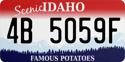 ID license plate 4B5059F