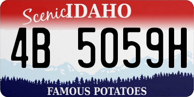 ID license plate 4B5059H