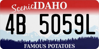 ID license plate 4B5059L