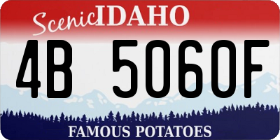 ID license plate 4B5060F
