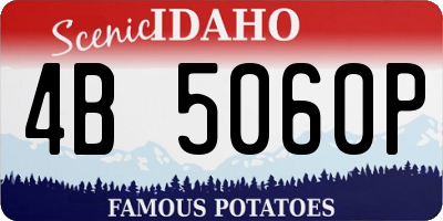 ID license plate 4B5060P