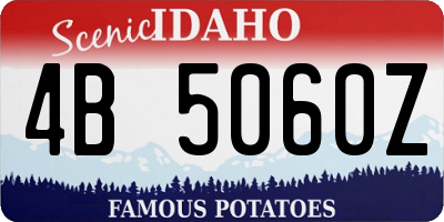 ID license plate 4B5060Z