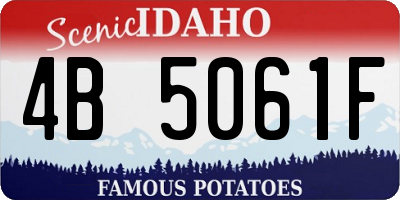ID license plate 4B5061F