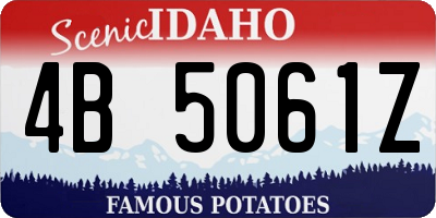 ID license plate 4B5061Z