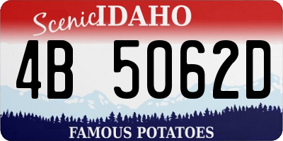 ID license plate 4B5062D