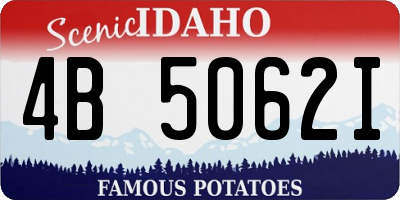 ID license plate 4B5062I
