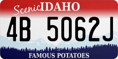 ID license plate 4B5062J