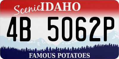 ID license plate 4B5062P