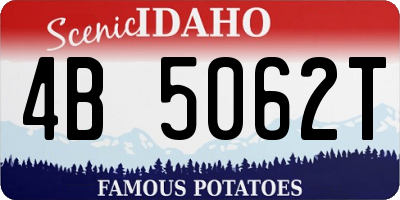 ID license plate 4B5062T