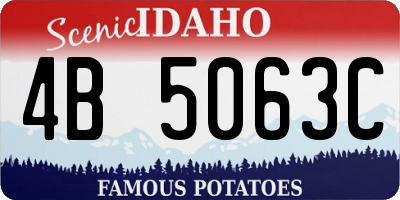 ID license plate 4B5063C