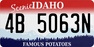 ID license plate 4B5063N
