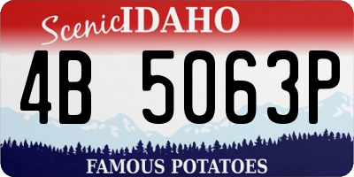 ID license plate 4B5063P