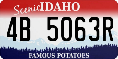 ID license plate 4B5063R