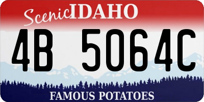 ID license plate 4B5064C