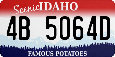 ID license plate 4B5064D