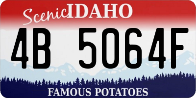 ID license plate 4B5064F