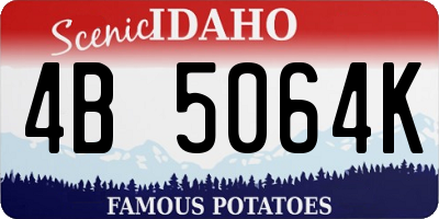 ID license plate 4B5064K