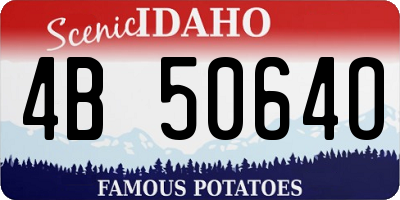 ID license plate 4B5064O