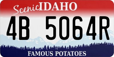ID license plate 4B5064R