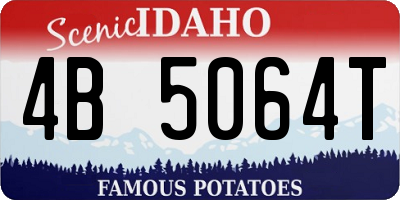 ID license plate 4B5064T
