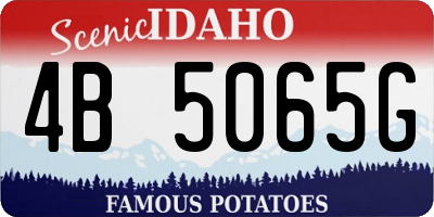 ID license plate 4B5065G