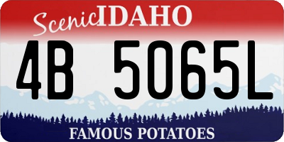 ID license plate 4B5065L