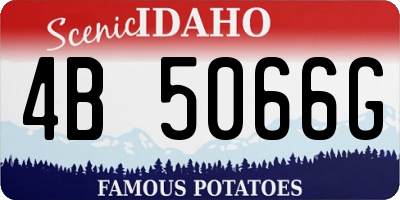 ID license plate 4B5066G