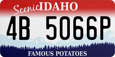 ID license plate 4B5066P