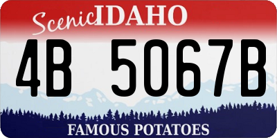 ID license plate 4B5067B