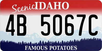 ID license plate 4B5067C