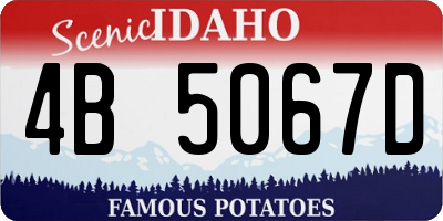 ID license plate 4B5067D
