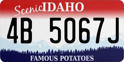 ID license plate 4B5067J