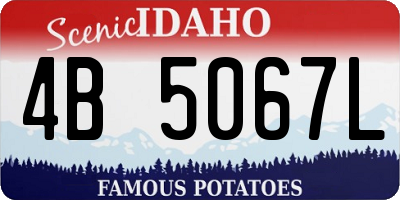 ID license plate 4B5067L