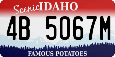ID license plate 4B5067M