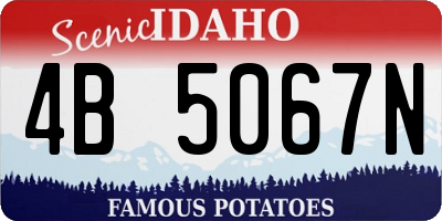 ID license plate 4B5067N