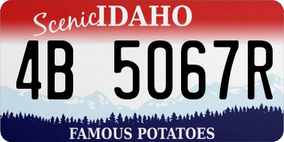 ID license plate 4B5067R