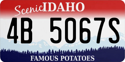 ID license plate 4B5067S
