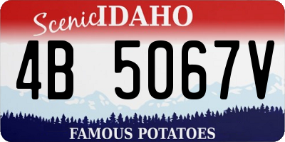 ID license plate 4B5067V