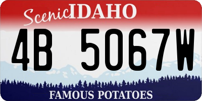 ID license plate 4B5067W