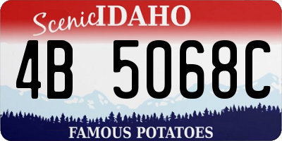 ID license plate 4B5068C